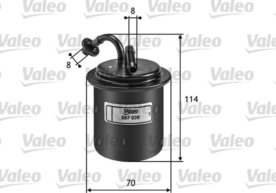 Valeo 587039 - Топливный фильтр autospares.lv