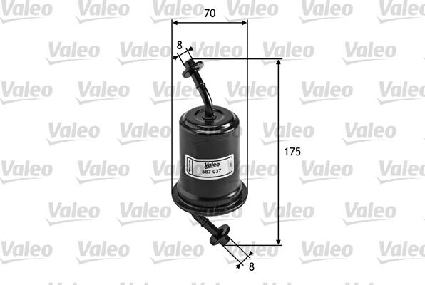 Valeo 587037 - Топливный фильтр autospares.lv