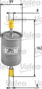 Valeo 587028 - Масляный фильтр autospares.lv