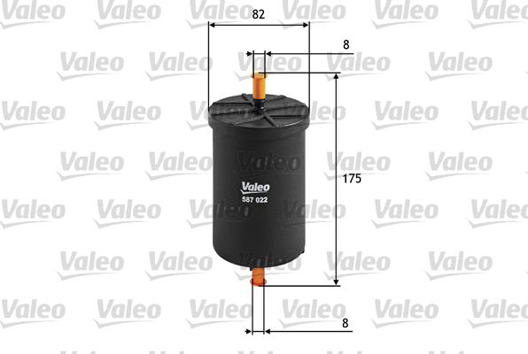 Valeo 587022 - Топливный фильтр autospares.lv