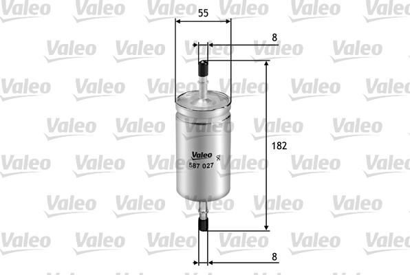 Valeo 587027 - Топливный фильтр autospares.lv