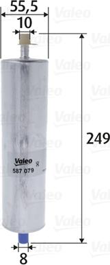 Valeo 587079 - Топливный фильтр autospares.lv