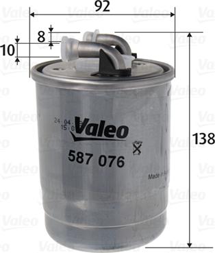 Valeo 587076 - Топливный фильтр autospares.lv