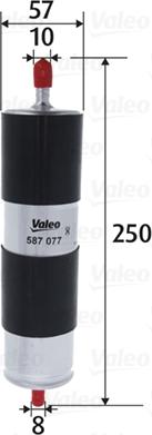 Valeo 587077 - Топливный фильтр autospares.lv