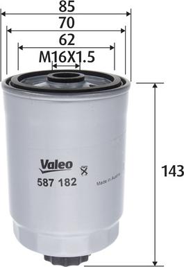 Valeo 587182 - Топливный фильтр autospares.lv