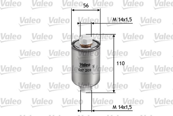 Valeo 587209 - Топливный фильтр autospares.lv