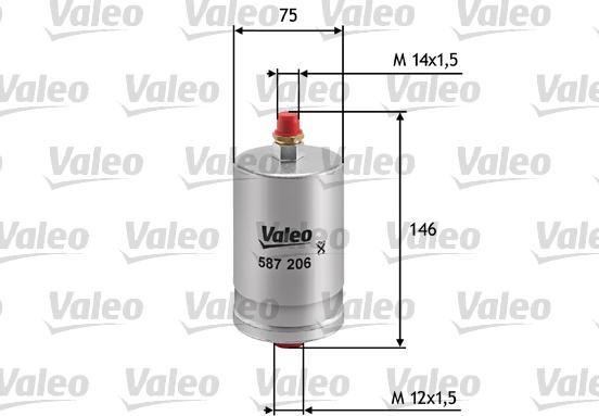 Valeo 587206 - Масляный фильтр autospares.lv