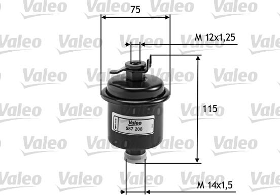 Valeo 587208 - Топливный фильтр autospares.lv