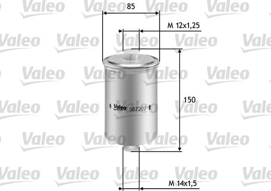 Valeo 587202 - Топливный фильтр autospares.lv