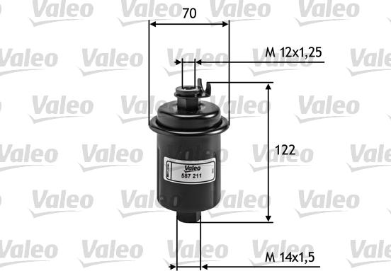 Valeo 587211 - Топливный фильтр autospares.lv