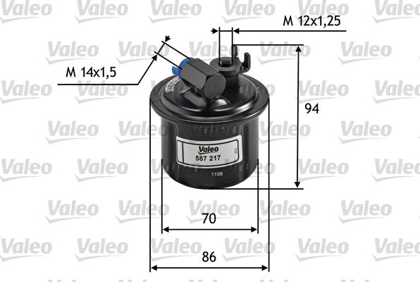 Valeo 587217 - Топливный фильтр autospares.lv