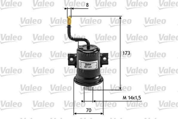 Valeo 587221 - Топливный фильтр autospares.lv