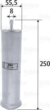 Valeo 587749 - Топливный фильтр autospares.lv