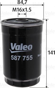 Valeo 587755 - Топливный фильтр autospares.lv