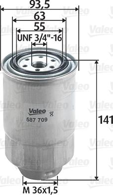 Valeo 587709 - Топливный фильтр autospares.lv