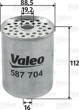 Valeo 587704 - Топливный фильтр autospares.lv