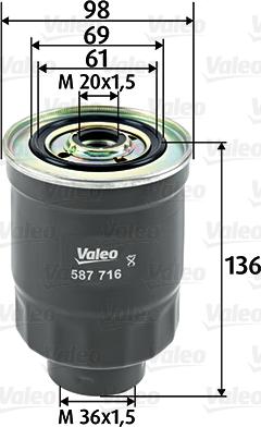 Valeo 587716 - Масляный фильтр autospares.lv