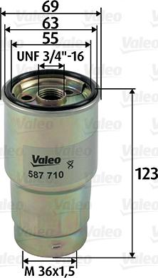 Valeo 587710 - Топливный фильтр autospares.lv