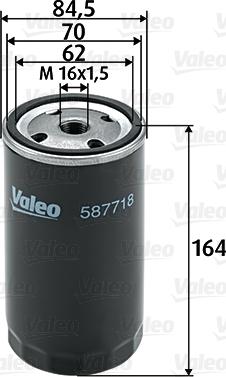 Valeo 587718 - Масляный фильтр autospares.lv