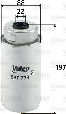 Valeo 587739 - Топливный фильтр autospares.lv