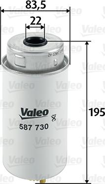 Valeo 587730 - Топливный фильтр autospares.lv