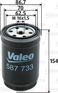 Valeo 587733 - Топливный фильтр autospares.lv