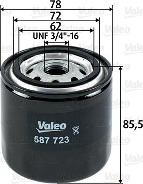 Valeo 587723 - Топливный фильтр autospares.lv