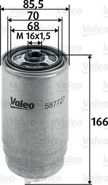 Valeo 587727 - Топливный фильтр autospares.lv