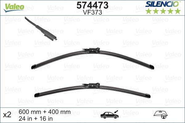 Valeo 574473 - Щетка стеклоочистителя autospares.lv