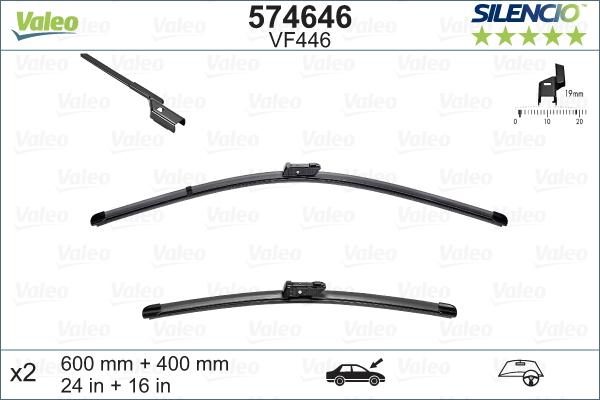 Valeo 574646 - Щетка стеклоочистителя autospares.lv