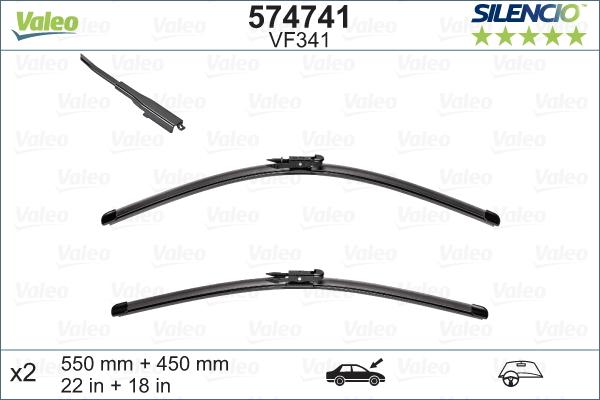 Valeo 574741 - Щетка стеклоочистителя autospares.lv