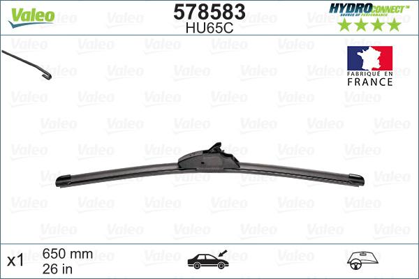 Valeo 578583 - Щетка стеклоочистителя autospares.lv