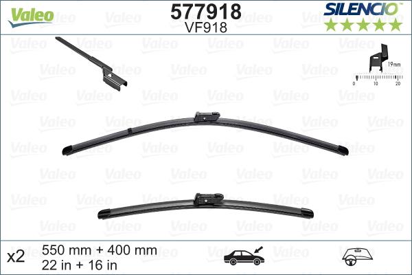 Valeo 577918 - Щетка стеклоочистителя autospares.lv