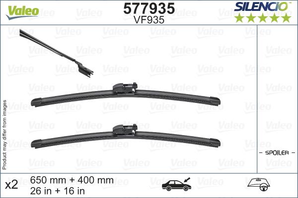 Valeo 577935 - Щетка стеклоочистителя autospares.lv