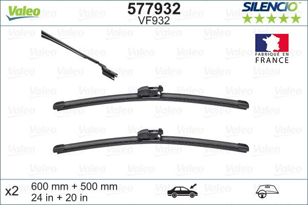 Valeo 577932 - Щетка стеклоочистителя autospares.lv