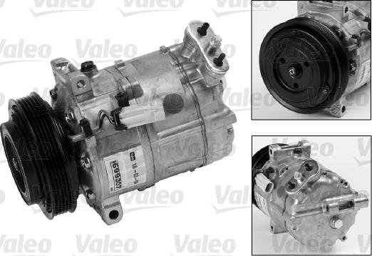 Valeo 699807 - Компрессор кондиционера autospares.lv