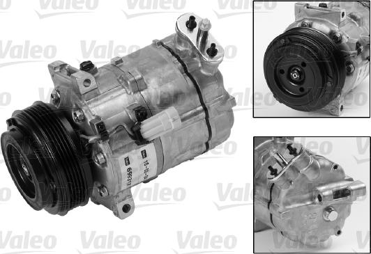 Valeo 699817 - Компрессор кондиционера autospares.lv