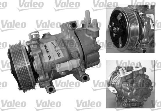 Valeo 699356 - Компрессор кондиционера autospares.lv