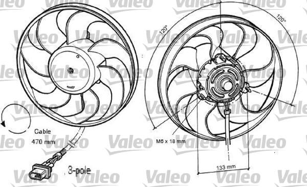 Valeo 696040 - Вентилятор, охлаждение двигателя autospares.lv