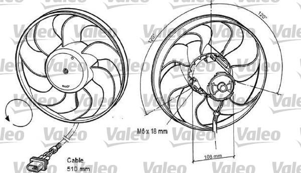Valeo 696042 - Вентилятор, охлаждение двигателя autospares.lv