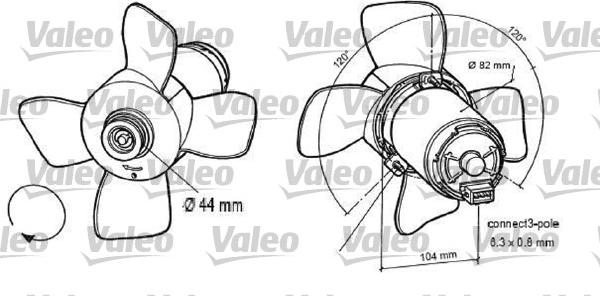 Valeo 696047 - Вентилятор, охлаждение двигателя autospares.lv