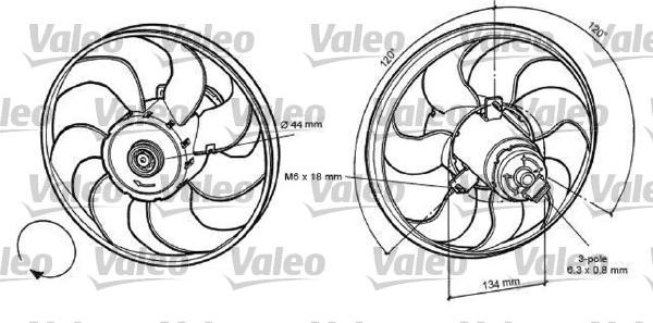 Valeo 696056 - Вентилятор, охлаждение двигателя autospares.lv