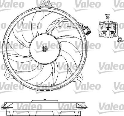 Valeo 696069 - Вентилятор, охлаждение двигателя autospares.lv