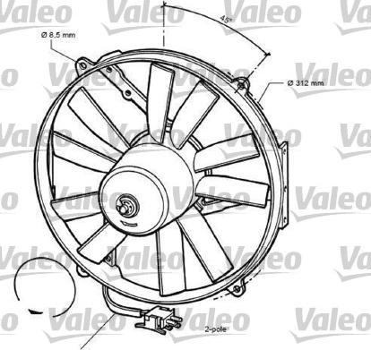 Valeo 696068 - Вентилятор, охлаждение двигателя autospares.lv