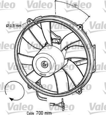 Valeo 696063 - Вентилятор, охлаждение двигателя autospares.lv