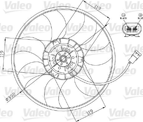 Valeo 696013 - Вентилятор, охлаждение двигателя autospares.lv