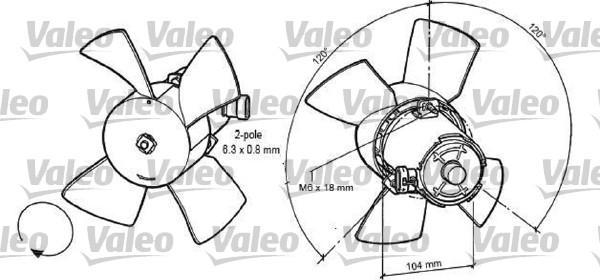Valeo 696035 - Вентилятор, охлаждение двигателя autospares.lv