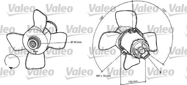 Valeo 696038 - Вентилятор, охлаждение двигателя autospares.lv
