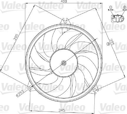 Valeo 696074 - Вентилятор, охлаждение двигателя autospares.lv