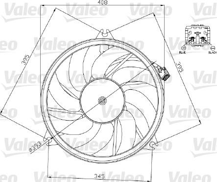 Valeo 696071 - Вентилятор, охлаждение двигателя autospares.lv